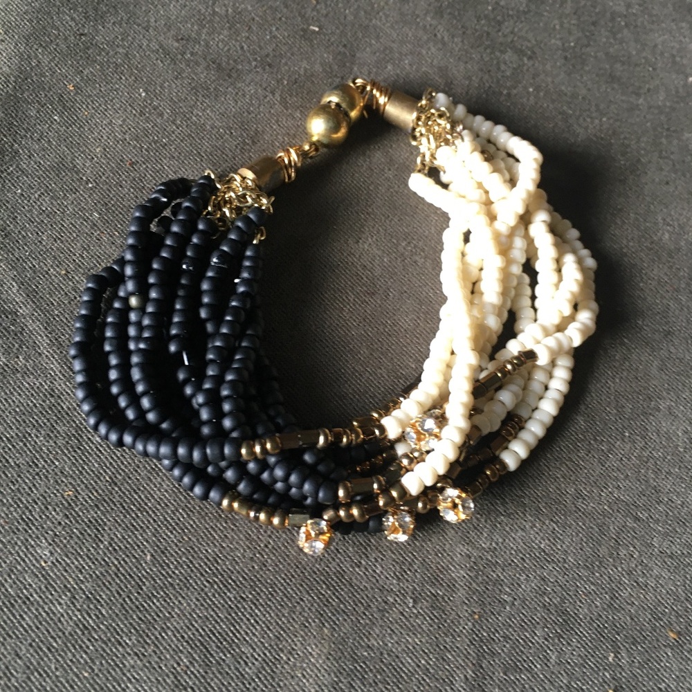 Beaded cuff bracelet